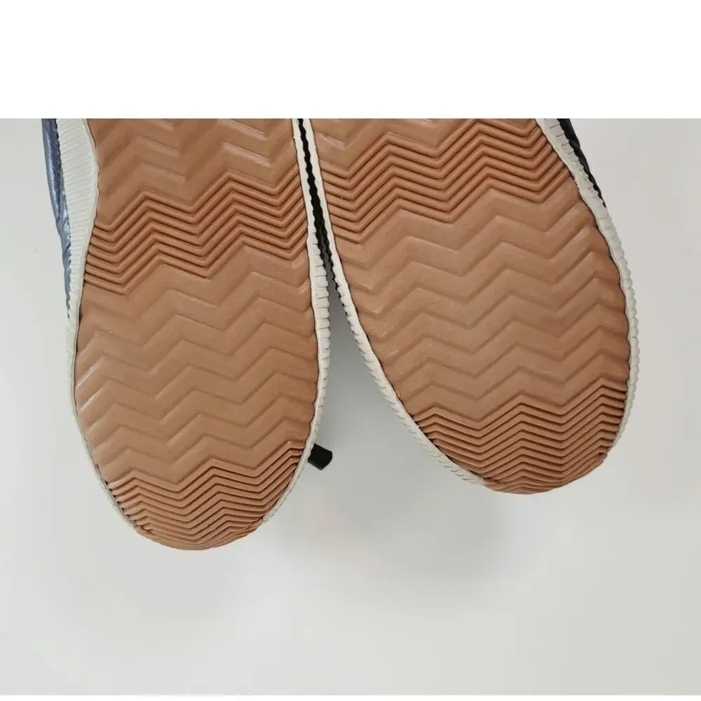 Sorel Out N About Puffy Lace Snow Boots in Navy Blue, sz 8.5